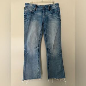 MISS ME The M Series Women's SIZE 29 X1021BL BootCut Embellished Pocket CUTOFF